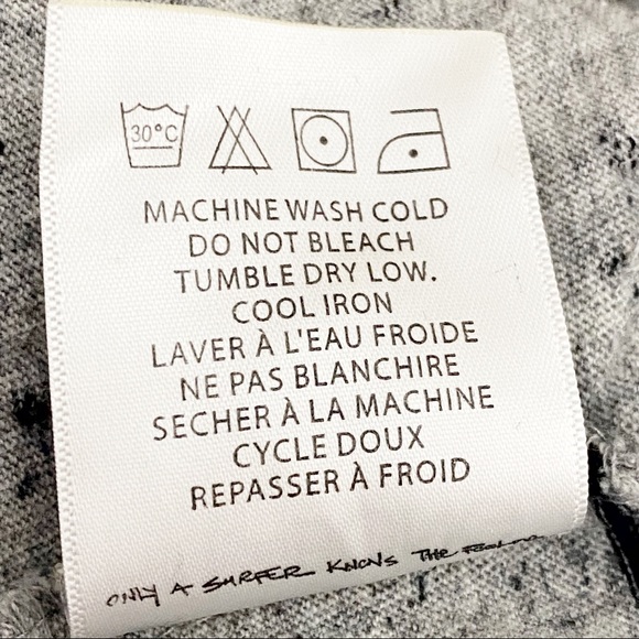 BILLABONG striped hoodie striped color blocked side and chest 100% cotton knit M - Picture 11 of 12